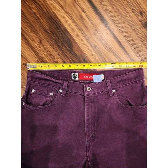 VTG Y2k Levi's Silvertab Loose Fit Jeans High Rise Misses Juniors Sz 13 Purple - Picture 6 of 9